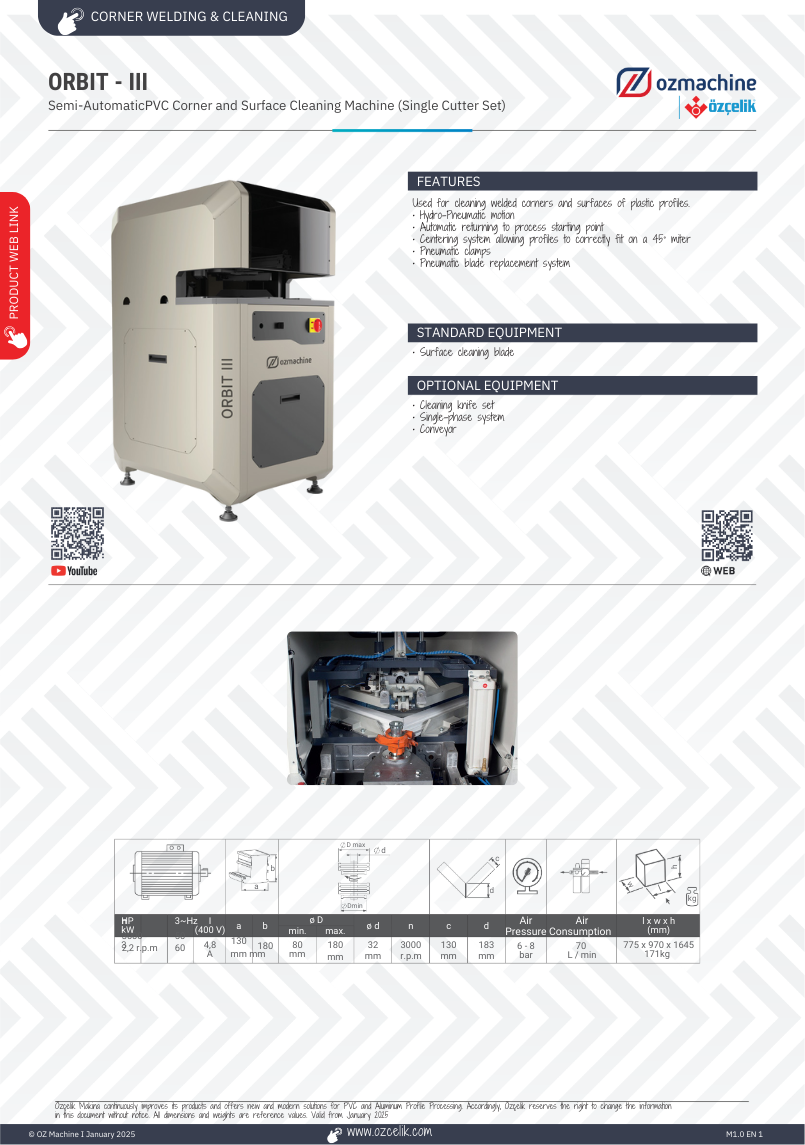 ORBIT - III uPVC Corner and Surface Cleaning Machine