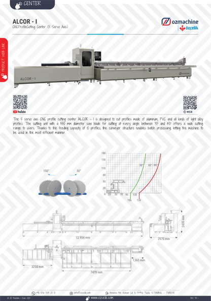 ALCOR - I CNC Controlled Profile Cutting Center (3 Axis)