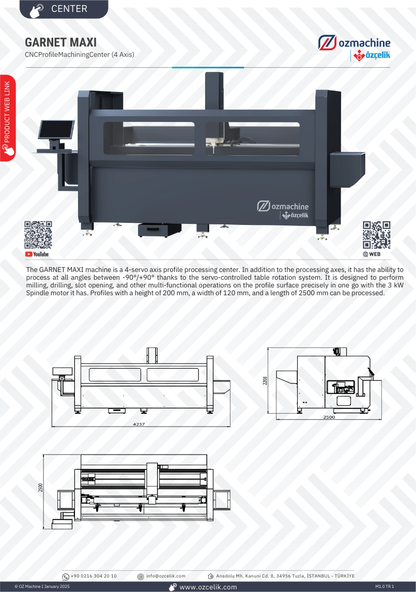 GARNET MAXI 4 Servo Axes Processing Center