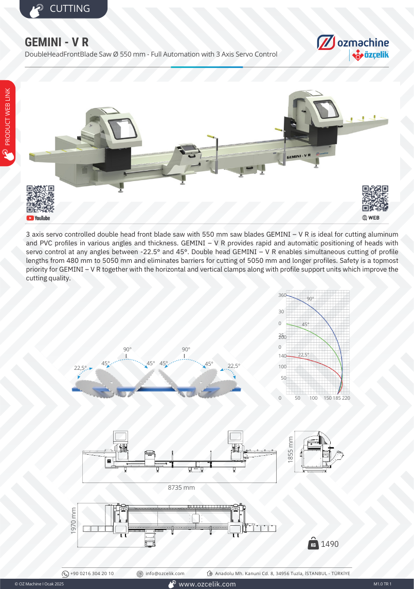 GEMINI - V R 550mm Double Mitre Saw
