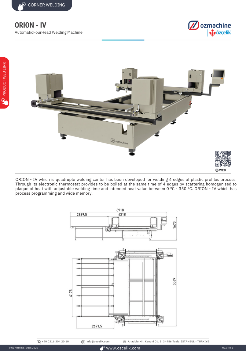 ORION - IV Four Head uPVC Welding Machine