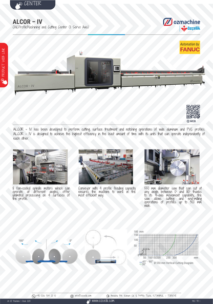 ALCOR - IV C CNC Aluminium uPVC Machining and Cutting Center
