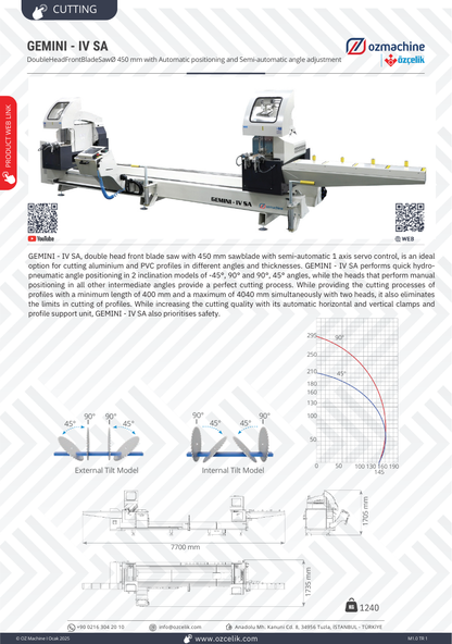 GEMINI - IV SA 450mm Double Mitre Saw