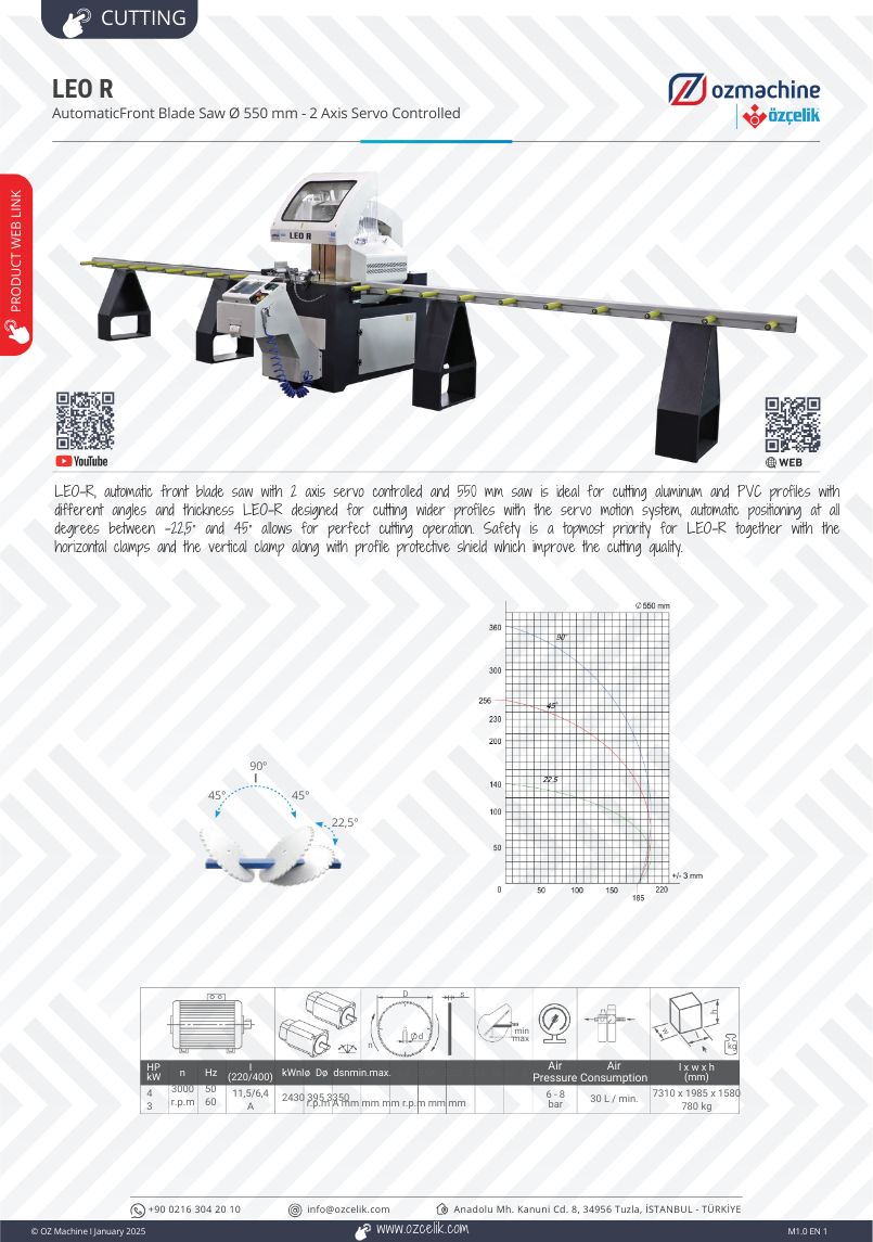 LEO R Automatic Saw 550mm Blade
