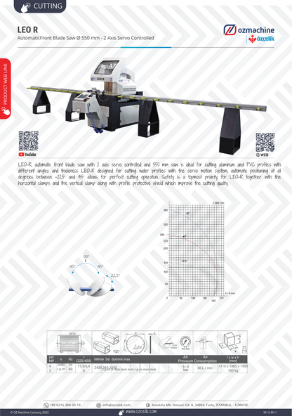 LEO R Automatic Saw 550mm Blade
