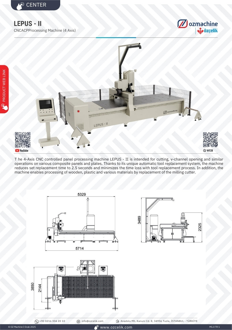LEPUS II AND IL - CNC ACP Processing Machine