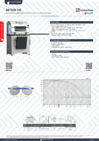 METEOR 700 Mitre Saw 700mm Blade